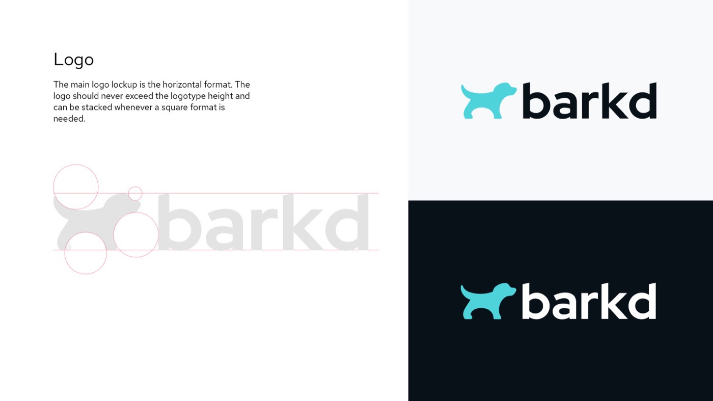 Barkd logo lockup with the dog mark and wordmark.